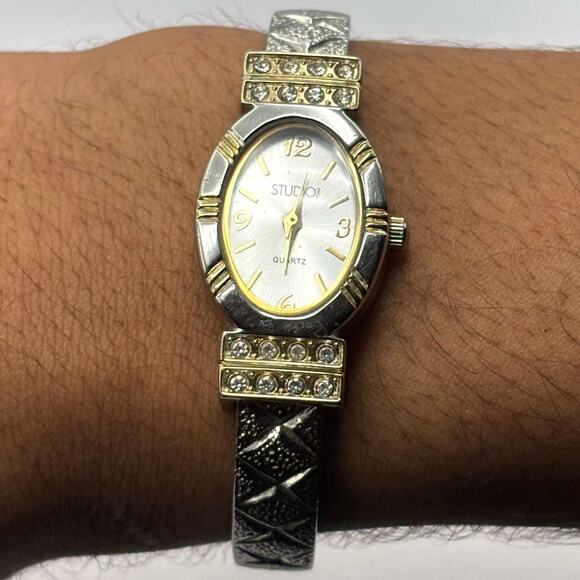 Silver Studio Time Cuff Watch - Picture 1 of 3